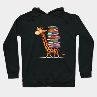 funny giraffe love books Hoodie